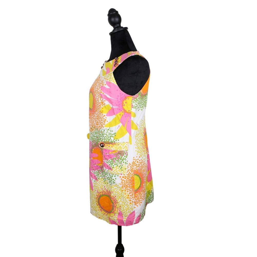 Milly of New York Vintage 1970s Floral Cotton Dress - Picture 3 of 7